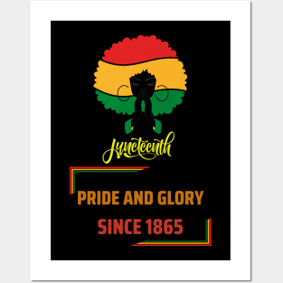 Juneteenth black pride and glory since 1865 Posters and Art